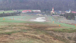 Horní část sjezdovky skiareálu Hlubočky