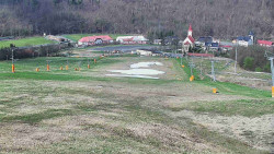 Horní část sjezdovky skiareálu Hlubočky