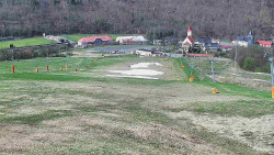 Horní část sjezdovky skiareálu Hlubočky