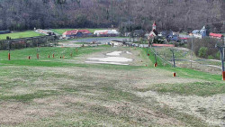 Horní část sjezdovky skiareálu Hlubočky