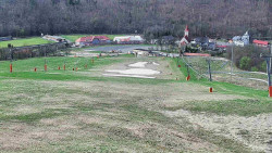 Horní část sjezdovky skiareálu Hlubočky