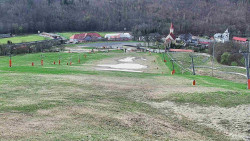 Horní část sjezdovky skiareálu Hlubočky