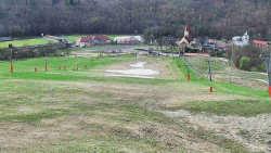 Horní část sjezdovky skiareálu Hlubočky