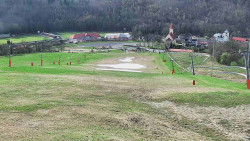 Horní část sjezdovky skiareálu Hlubočky