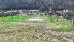 Horní část sjezdovky skiareálu Hlubočky