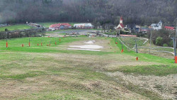 Horní část sjezdovky skiareálu Hlubočky