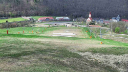 Horní část sjezdovky skiareálu Hlubočky