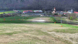 Horní část sjezdovky skiareálu Hlubočky