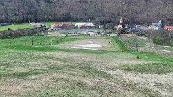 Horní část sjezdovky skiareálu Hlubočky