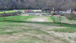 Horní část sjezdovky skiareálu Hlubočky