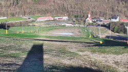 Horní část sjezdovky skiareálu Hlubočky