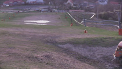 Horní část sjezdovky skiareálu Hlubočky