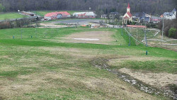 Horní část sjezdovky skiareálu Hlubočky