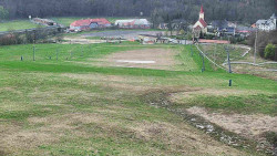 Horní část sjezdovky skiareálu Hlubočky