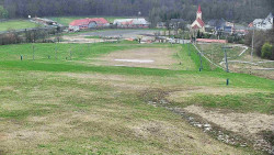 Horní část sjezdovky skiareálu Hlubočky