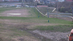 Horní část sjezdovky skiareálu Hlubočky