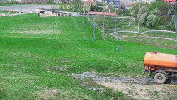 Horní část sjezdovky skiareálu Hlubočky