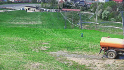 Horní část sjezdovky skiareálu Hlubočky