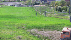 Horní část sjezdovky skiareálu Hlubočky