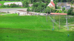 Horní část sjezdovky skiareálu Hlubočky