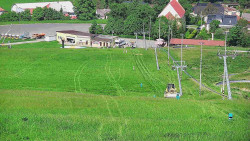 Horní část sjezdovky skiareálu Hlubočky