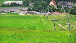 Horní část sjezdovky skiareálu Hlubočky