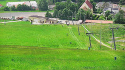 Horní část sjezdovky skiareálu Hlubočky