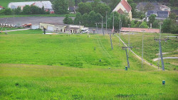 Horní část sjezdovky skiareálu Hlubočky