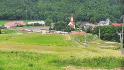 Horní část sjezdovky skiareálu Hlubočky