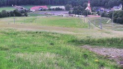 Horní část sjezdovky skiareálu Hlubočky