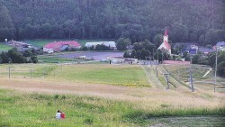 Horní část sjezdovky skiareálu Hlubočky