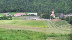 Horní část sjezdovky skiareálu Hlubočky