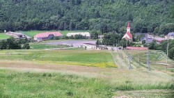 Horní část sjezdovky skiareálu Hlubočky