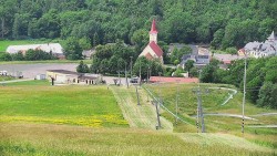 Horní část sjezdovky skiareálu Hlubočky