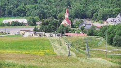 Horní část sjezdovky skiareálu Hlubočky