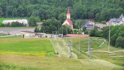 Horní část sjezdovky skiareálu Hlubočky