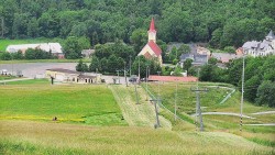 Horní část sjezdovky skiareálu Hlubočky