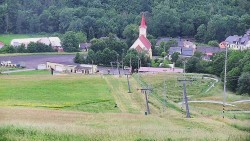 Horní část sjezdovky skiareálu Hlubočky
