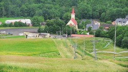 Horní část sjezdovky skiareálu Hlubočky