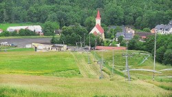 Horní část sjezdovky skiareálu Hlubočky
