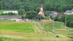Horní část sjezdovky skiareálu Hlubočky