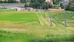 Horní část sjezdovky skiareálu Hlubočky