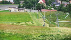 Horní část sjezdovky skiareálu Hlubočky