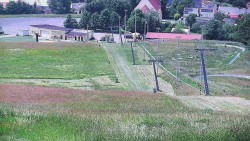 Upper part of the ski slope at the Hlubočky ski resort
