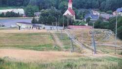 Horní část sjezdovky skiareálu Hlubočky