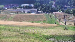 Upper part of the ski slope at the Hlubočky ski resort