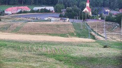 Upper part of the ski slope at the Hlubočky ski resort