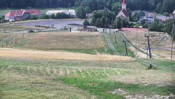 Upper part of the ski slope at the Hlubočky ski resort