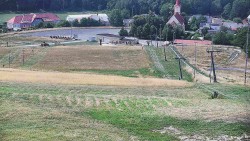Upper part of the ski slope at the Hlubočky ski resort