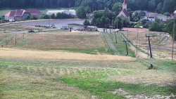 Upper part of the ski slope at the Hlubočky ski resort
